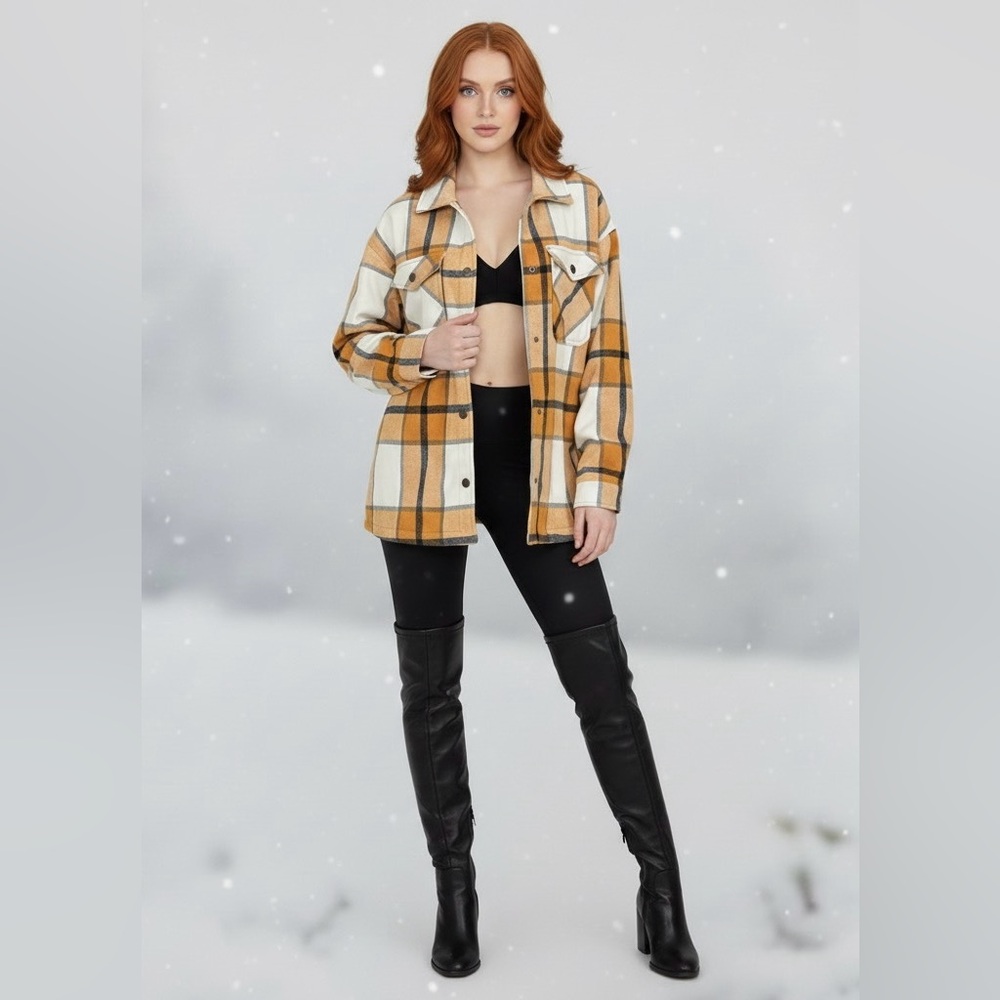 Winter Plaid Women's Jacket Size XS